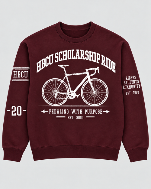HBCU Scholarship Ride Rustic Bicycle Crewneck