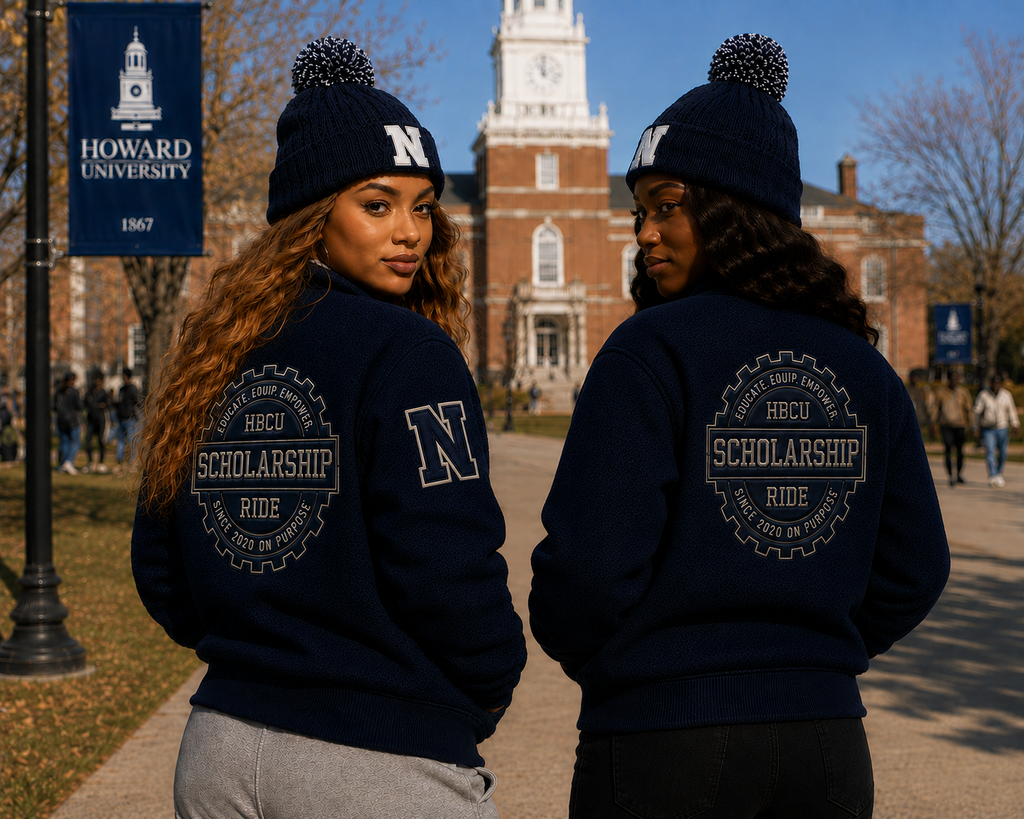 HBCU Scholarship Ride Wool Jacket with Gold Lining & Appliqué