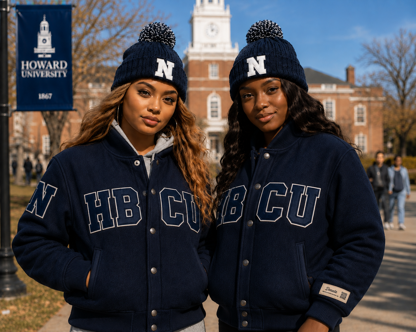 HBCU Scholarship Ride Wool Jacket with Gold Lining & Appliqué